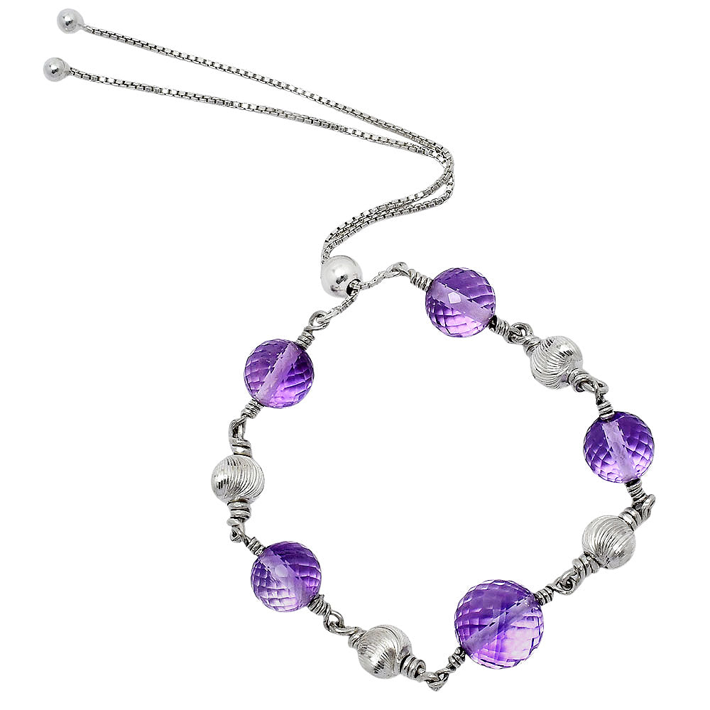 Premium Amethyst Checker - Brazil Bracelet B-1024 11-EB10029