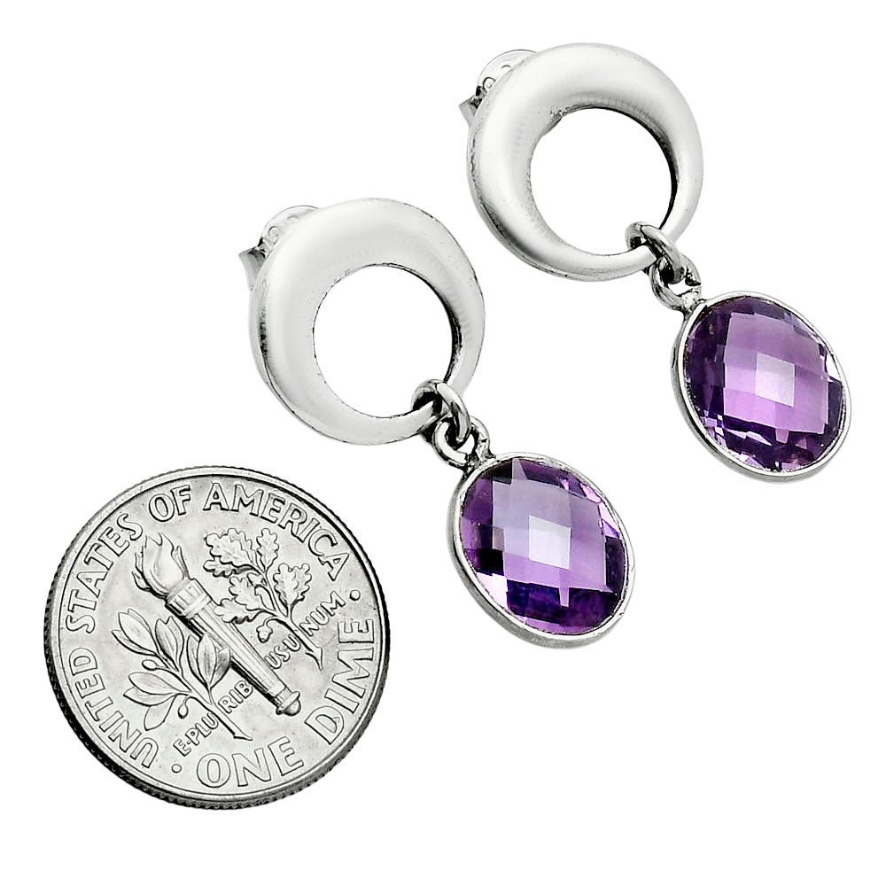 Premium Quality Amethyst - Brazil Earrings E-1259 11-EE10041