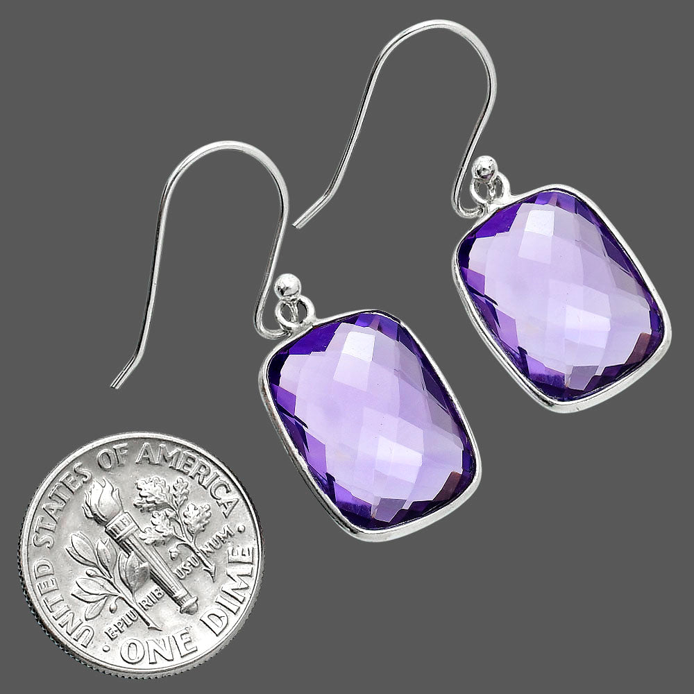 Premium Quality Natural Amethyst Cab Earrings E-1001 11-EE10066