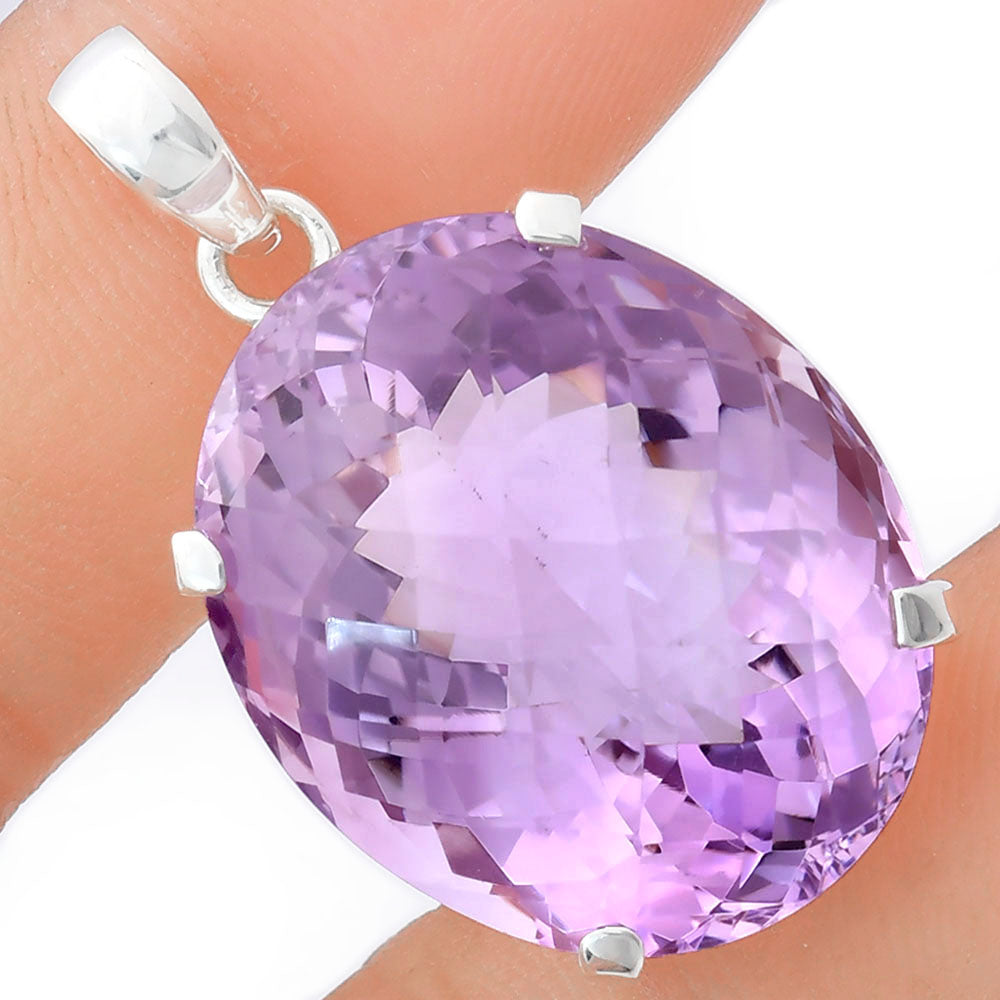 Premium Quality Amethyst Checker - Brazil Pendant P-1013 11-EP10022