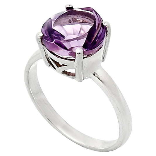 Fancy Cut Premium African Amethyst Ring size-8 R-1019 11-ER10014