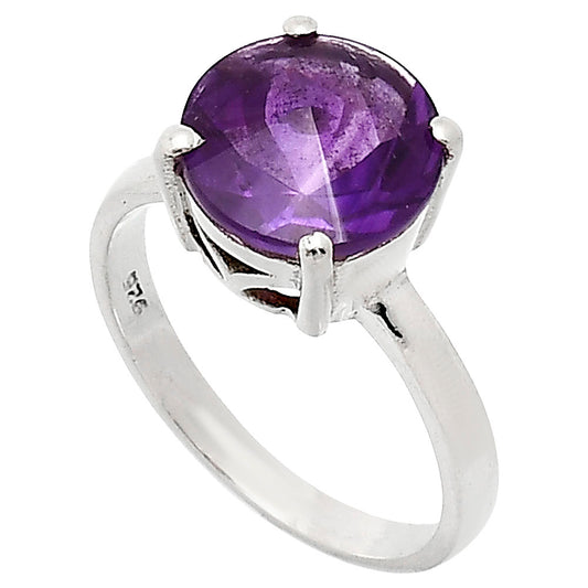 Fancy Cut Premium African Amethyst Ring size-7 R-1019 11-ER10018