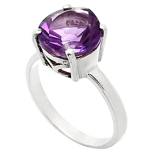 Fancy Cut Premium African Amethyst Ring size-7 R-1019 11-ER10032