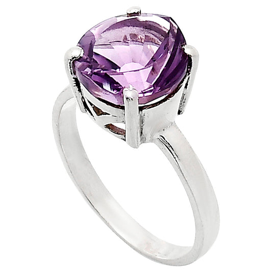 Fancy Cut Premium African Amethyst Ring size-7 R-1019 11-ER10035