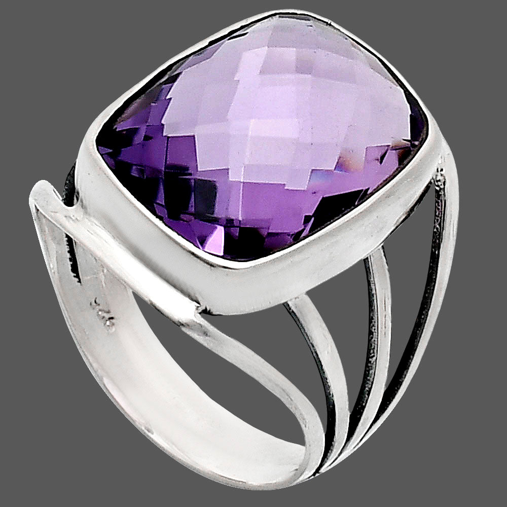 Premium Quality Amethyst - Brazil Ring size-8 R-1219 11-ER10060