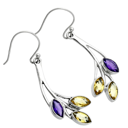Premium Quality Citrine & Amethyst Earrings E-1253 12-EE10109