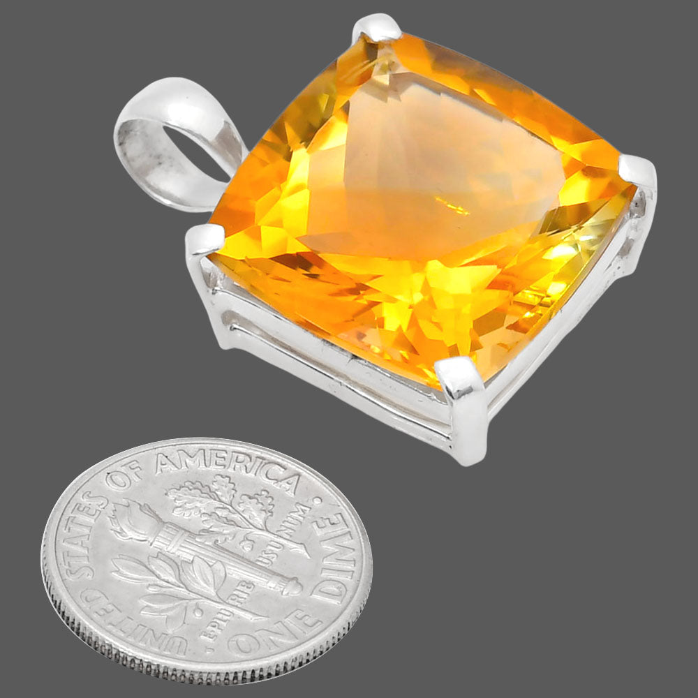 Premium Quality Natural Citrine Pendant P-1013 12-EP10035