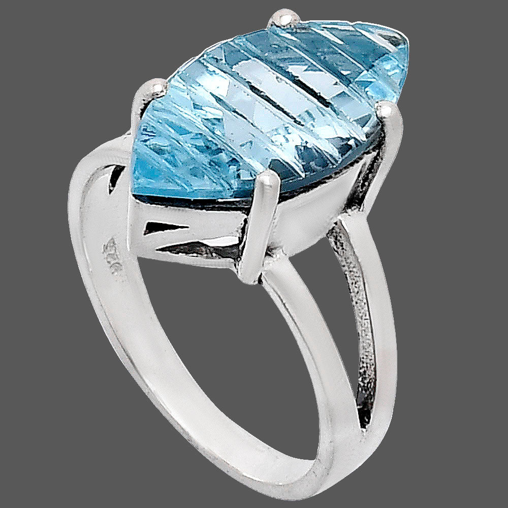 Premium Quality Sky Blue Topaz Ring size-9 R-1019 13-ER10141