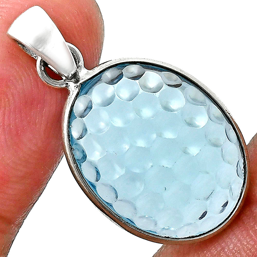 Fancy Cut Premium Sky Blue Topaz Pendant Earrings Set T-1015 13-ET10009