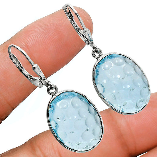 Fancy Cut Premium Sky Blue Topaz Pendant Earrings Set T-1015 13-ET10009