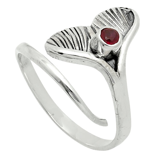 Premium Mermaid Tail Charm - Hessonite Garnet Ring size-7.5 R-1070 14-ER10150