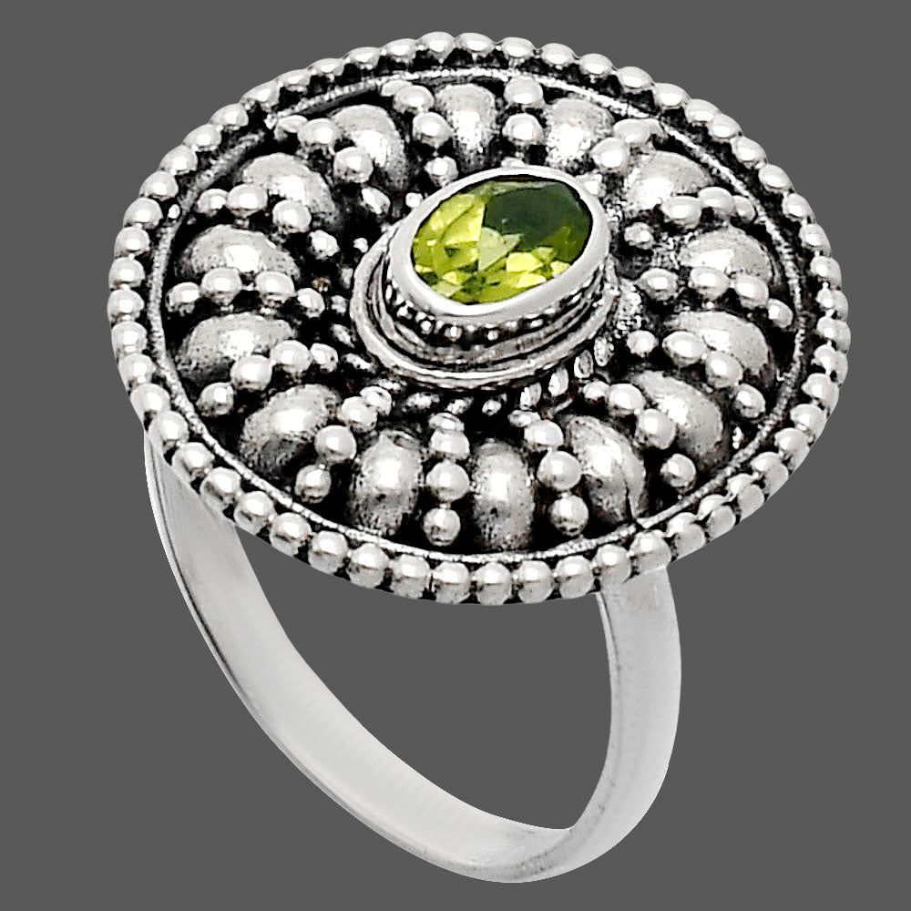 Premium Quality Natural Peridot Ring size-8 R-1691 15-ER10154