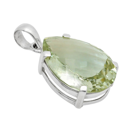 Premium Quality Prasiolite (Green Amethyst) Checker Pendant P-1013 16-EP10070