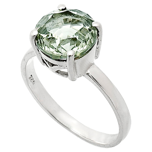 Fancy Cut Premium Prasiolite (Green Amethyst) Brazil Ring size-9 R-1019 16-ER10159