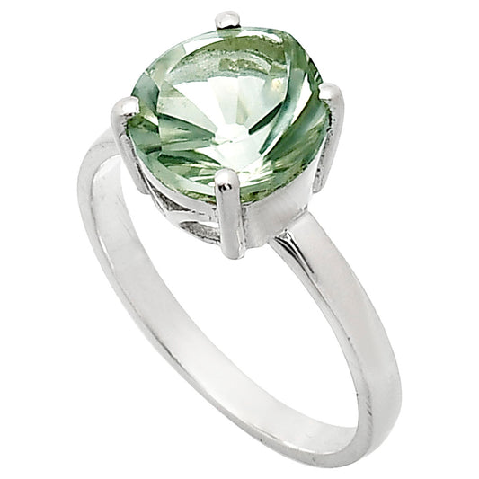 Fancy Cut Premium Prasiolite (Green Amethyst) Brazil Ring size-9 R-1019 16-ER10162