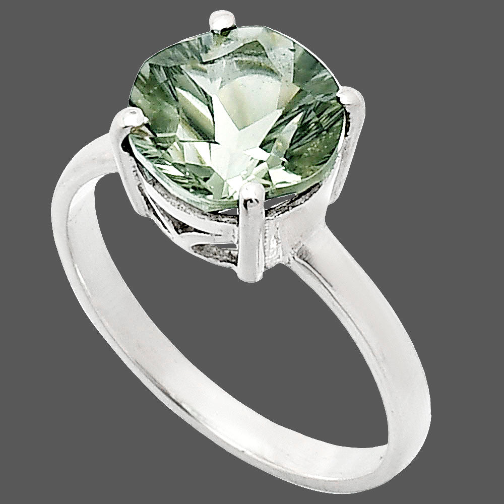 Fancy Cut Premium Prasiolite (Green Amethyst) Brazil Ring size-9 R-1019 16-ER10164