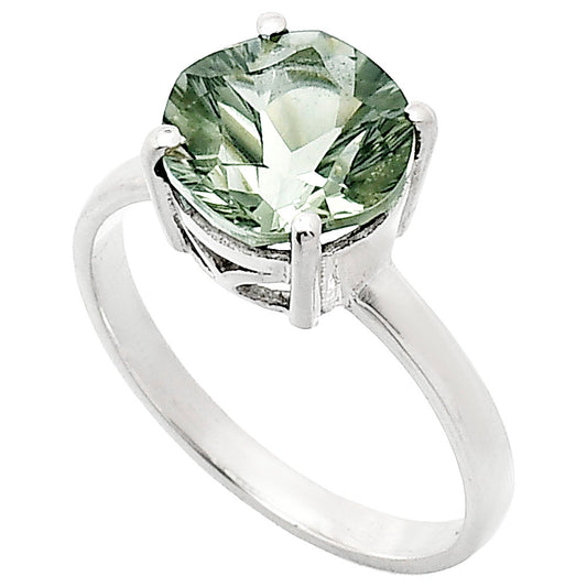 Fancy Cut Premium Prasiolite (Green Amethyst) Brazil Ring size-9 R-1019 16-ER10164