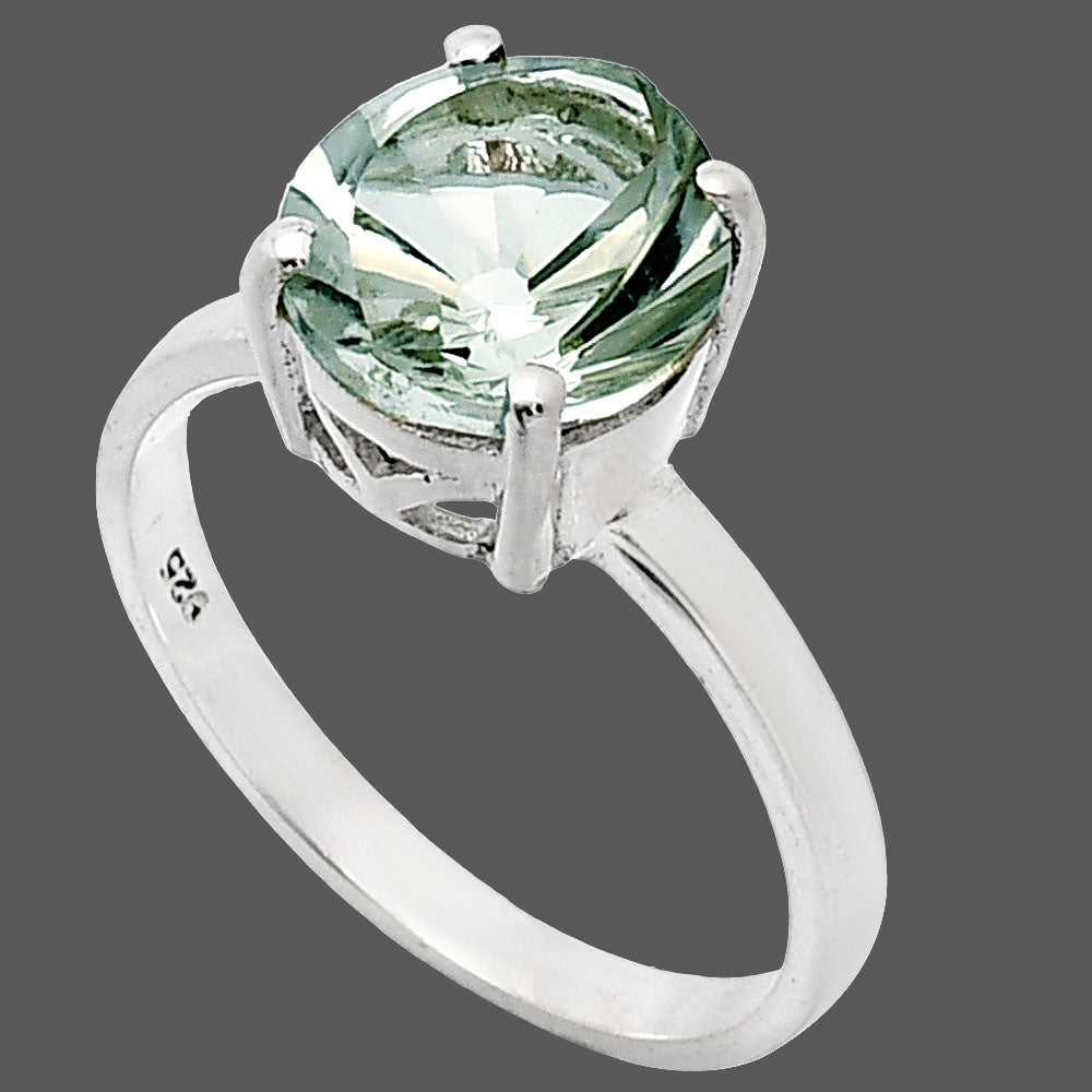 Fancy Cut Premium Prasiolite (Green Amethyst) Brazil Ring size-9 R-1019 16-ER10167