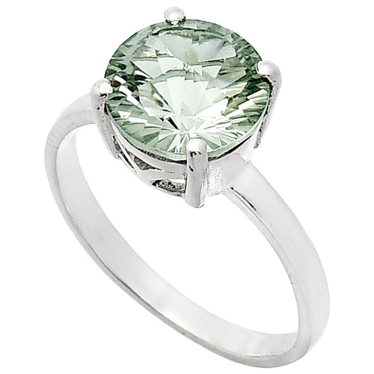 Fancy Cut Premium Prasiolite (Green Amethyst) Brazil Ring size-9 R-1019 16-ER10168