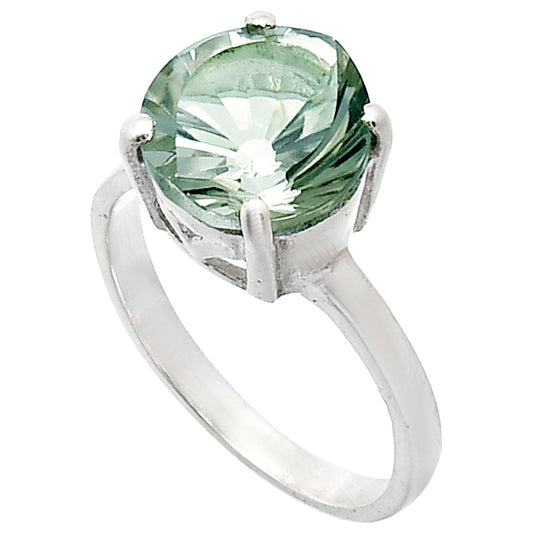 Fancy Cut Premium Prasiolite (Green Amethyst) Brazil Ring size-7 R-1019 16-ER10169