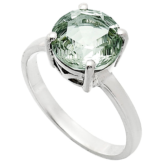 Fancy Cut Premium Prasiolite (Green Amethyst) Brazil Ring size-9 R-1019 16-ER10173