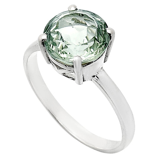 Fancy Cut Premium Prasiolite (Green Amethyst) Brazil Ring size-9 R-1019 16-ER10175