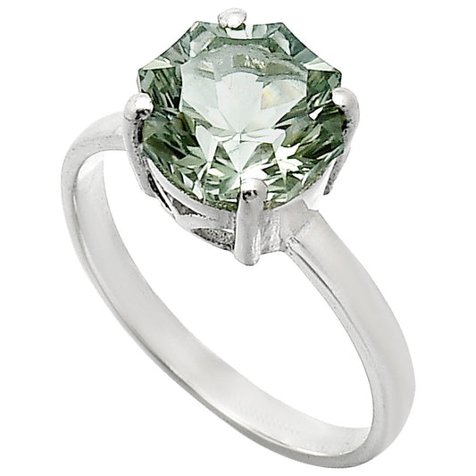 Fancy Cut Premium Prasiolite (Green Amethyst) Ring size-9.5 R-1019 16-ER10177