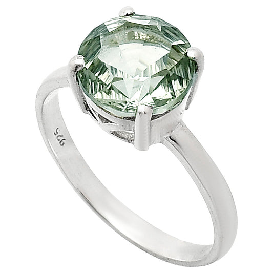 Fancy Cut Premium Prasiolite (Green Amethyst) Ring size-9.5 R-1019 16-ER10183