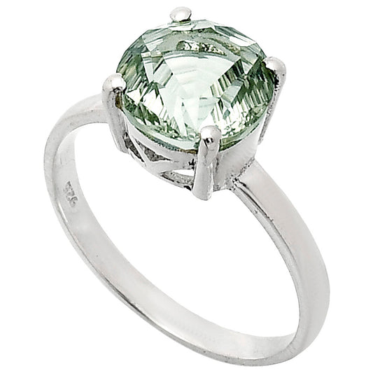 Fancy Cut Premium Prasiolite (Green Amethyst) Ring size-9.5 R-1019 16-ER10184