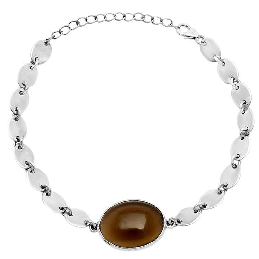 Premium Smoky Quartz Cab - Brazil Bracelet B-1044 17-EB10079