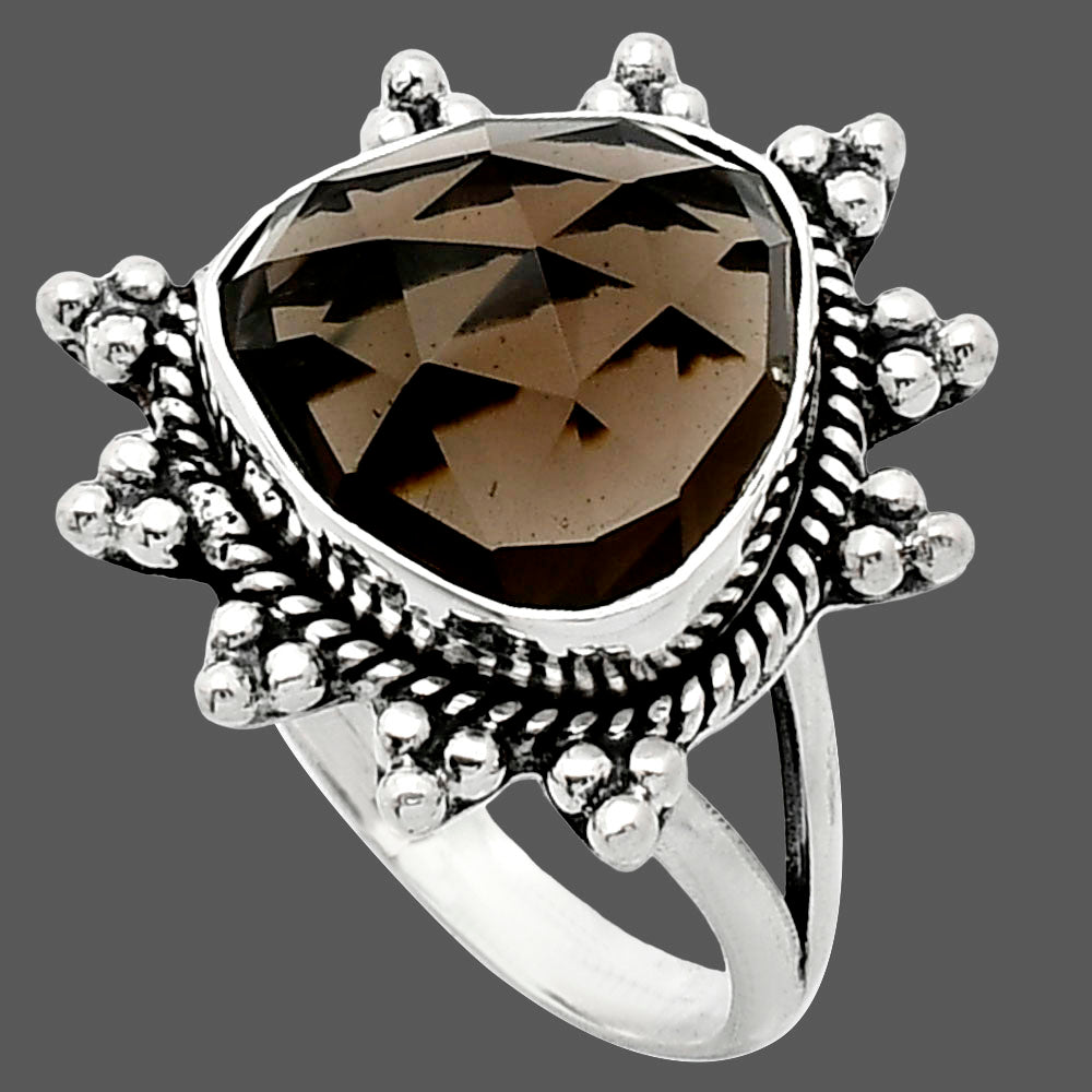 Premium Quality Smoky Quartz Checker - Brazil Ring size-9.5 R-1234 17-ER10207