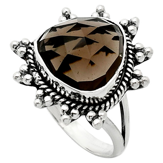 Premium Quality Smoky Quartz Checker - Brazil Ring size-9.5 R-1234 17-ER10207