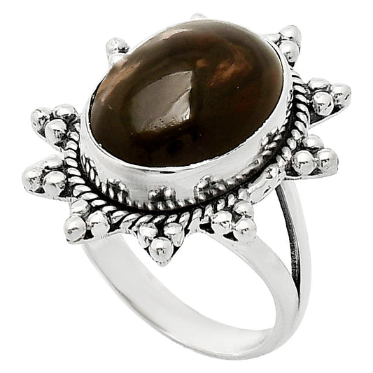 Premium Quality Smoky Quartz Cab - Brazil Ring size-8 R-1234 17-ER10216