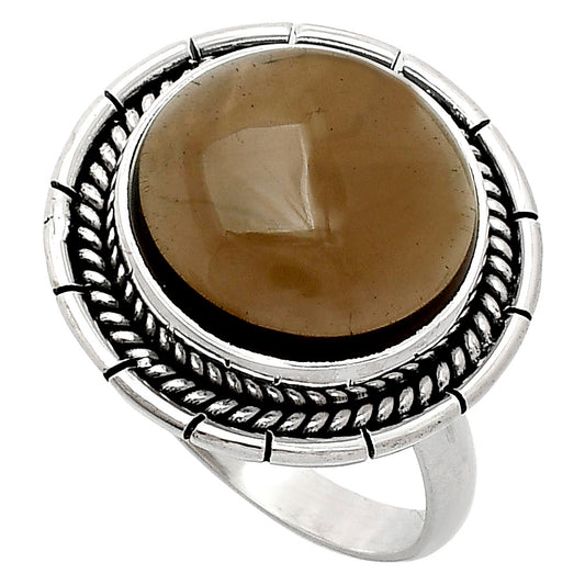Premium Quality Smoky Quartz Cab - Brazil Ring size-10 R-1728 17-ER10218