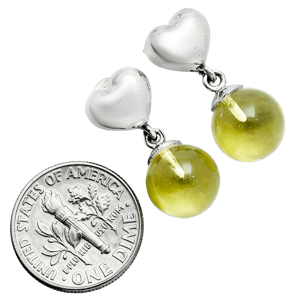 Premium Quality Heart - Green Gold Earrings E-1258 19-EE10217