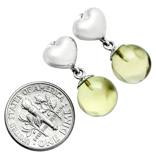 Premium Quality Heart - Green Gold Earrings E-1258 19-EE10218