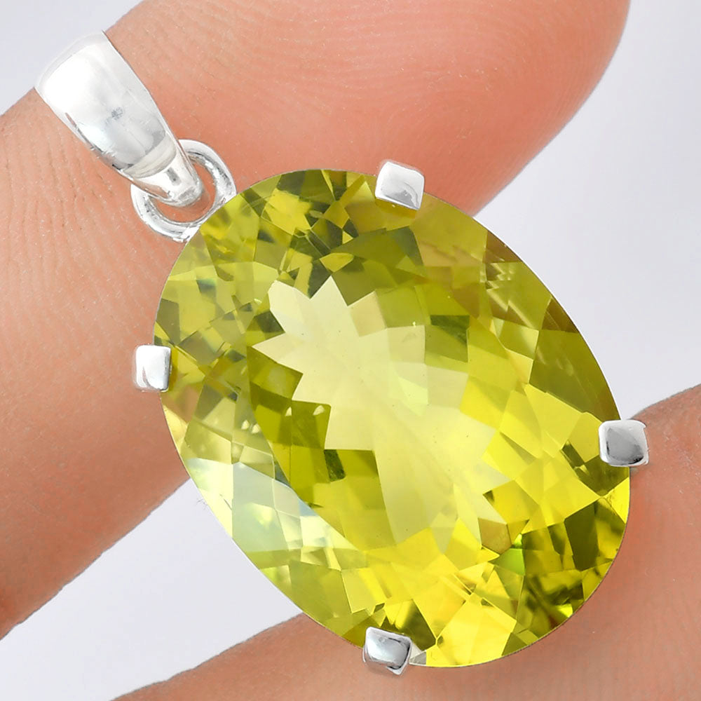 Premium Quality Natural Green Gold Pendant P-1013 19-EP10084