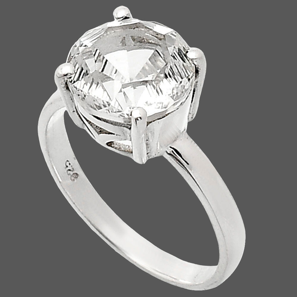 Fancy Cut Premium White Quartz Ring size-9 R-1019 20-ER10254