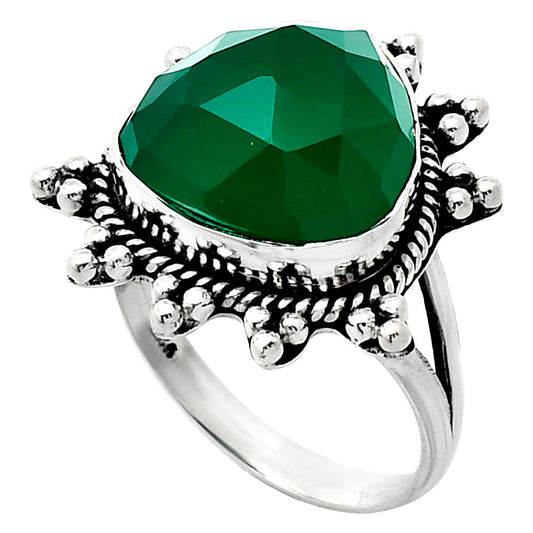 Premium Quality Green Onyx Checker Ring size-9.5 R-1234 21-ER10269