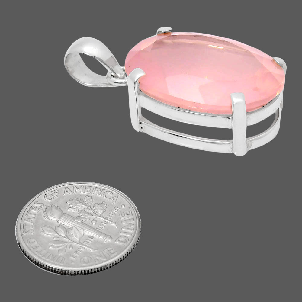 Premium Quality Rose Quartz - Madagascar Pendant P-1013 22-EP10094