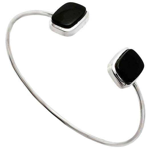 Premium Quality Black Onyx Cuff Bangle Bracelet B-1004 23-EB10085