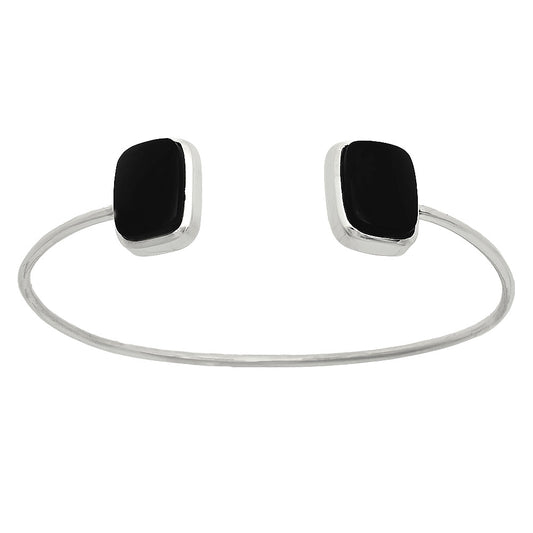 Premium Quality Black Onyx Cuff Bangle Bracelet B-1004 23-EB10085