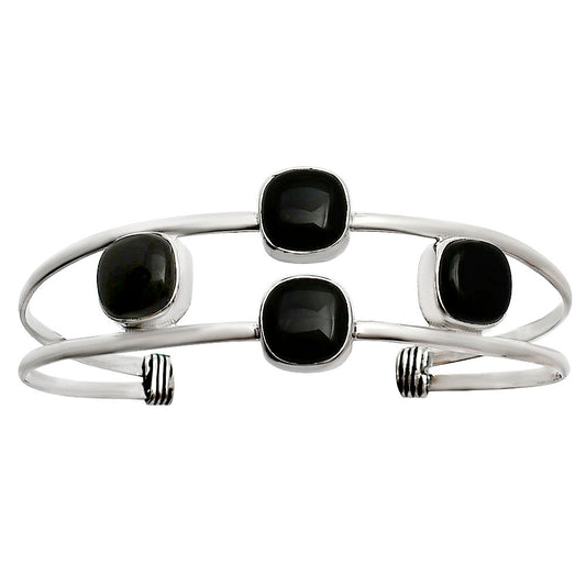 Premium Quality Black Onyx Cuff Bangle Bracelet B-1047 23-EB10090