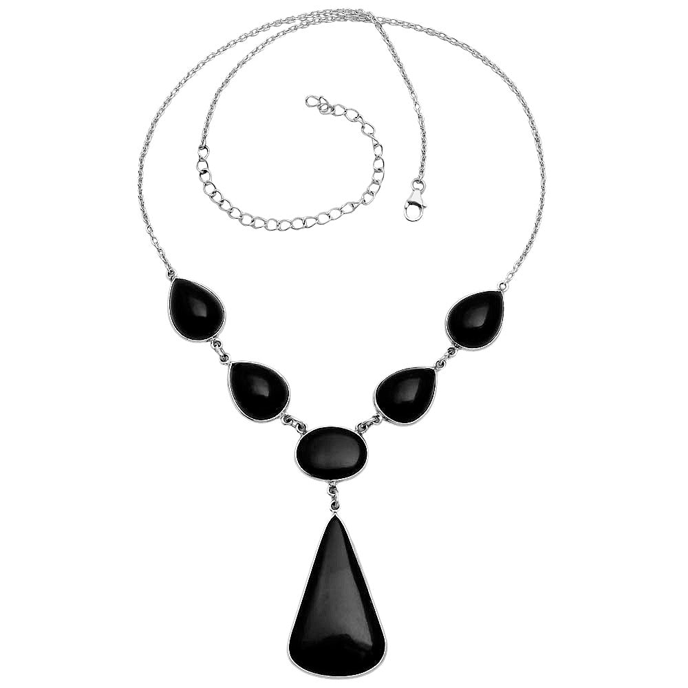 Premium Quality Black Onyx - Brazil Necklace N-1013 23-EN10065