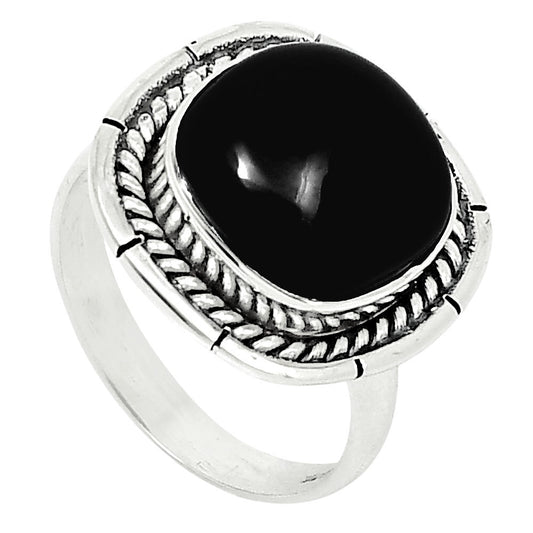 Premium Quality Black Onyx - Brazil Ring size-10 R-1728 23-ER10360
