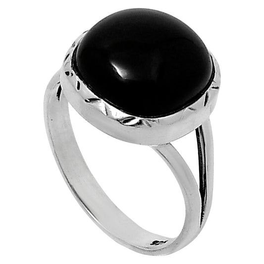 Premium Quality Black Onyx - Brazil Ring size-8 R-1074 23-ER10365