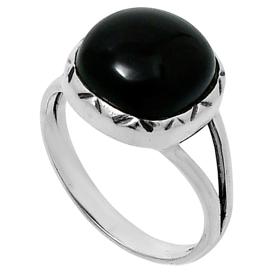 Premium Quality Black Onyx - Brazil Ring size-9 R-1074 23-ER10367