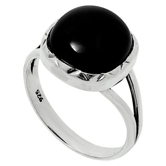 Premium Quality Black Onyx - Brazil Ring size-9 R-1074 23-ER10369