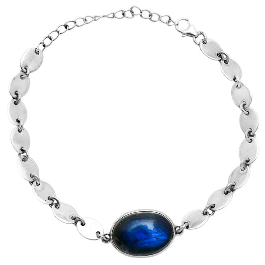 Premium Blue Fire Labradorite - Madagascar Bracelet B-1044 24-EB10108