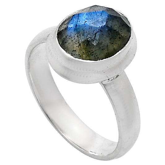 Premium Quality Blue Labradorite Checker Ring size-6 R-1007 24-ER10417